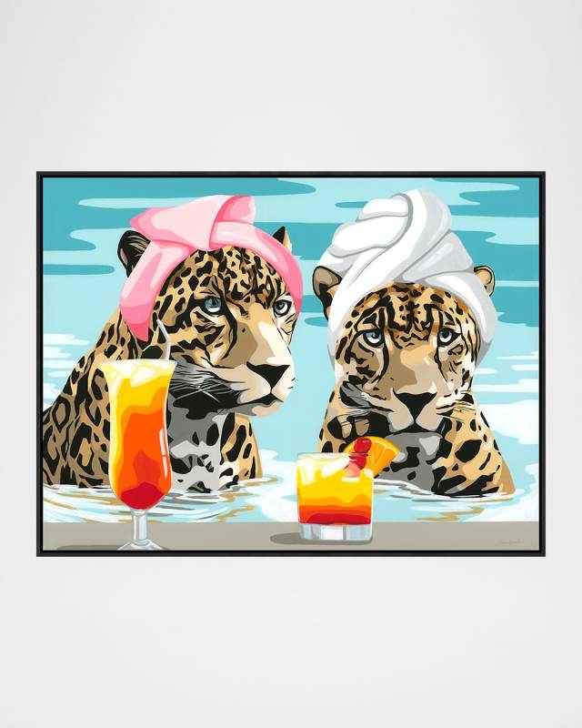 "Posh Paws" Framed Giclee by Makai Howell, 49.5" x 37.5"